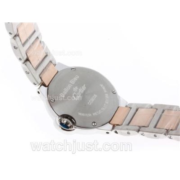 Cartier Ballon bleu de Cartier Two Tone Diamond Bezel With Sapphire Glass-Lady Size