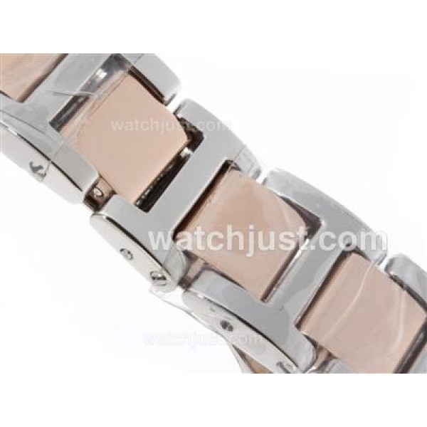 Cartier Ballon bleu de Cartier Two Tone Diamond Bezel With Sapphire Glass-Lady Size