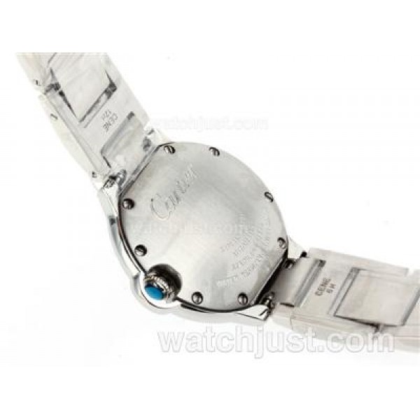 Cartier Ballon bleu de Cartier Swiss ETA Movement Diamond Bezel with White Dial-Lady Size