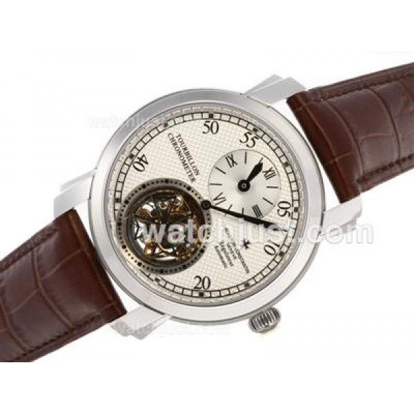UK High Quality Replica Vacheron Constantin Tourbillon Regulateur Manual Winding with White Dial Watches