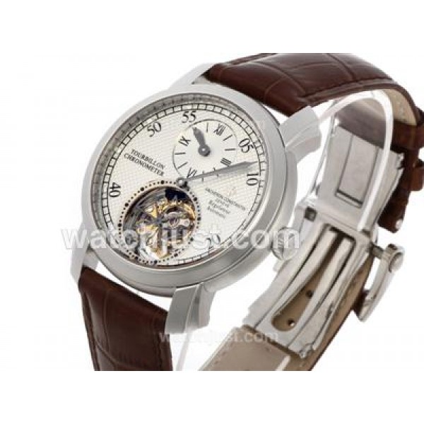 UK High Quality Replica Vacheron Constantin Tourbillon Regulateur Manual Winding with White Dial Watches