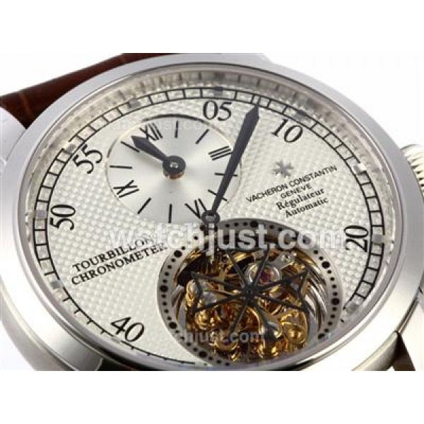 UK High Quality Replica Vacheron Constantin Tourbillon Regulateur Manual Winding with White Dial Watches