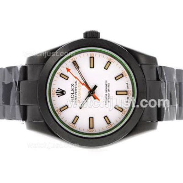 High Quality Rolex Milgauss Replica Watches With White Dials For Sale