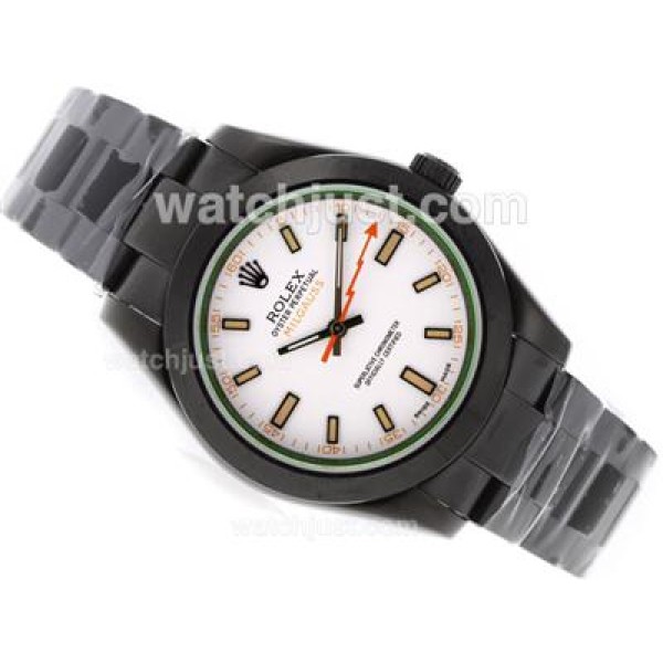 High Quality Rolex Milgauss Replica Watches With White Dials For Sale