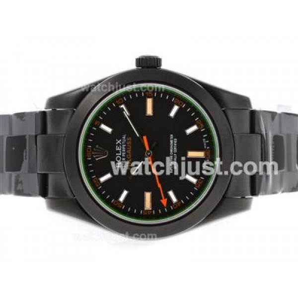 Top Quality Rolex Milgauss Fake Watches With Black Dials For Sale Online