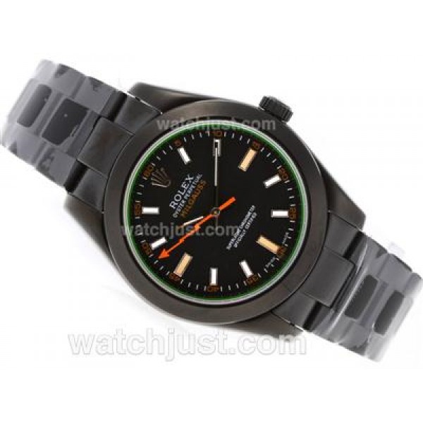 Top Quality Rolex Milgauss Fake Watches With Black Dials For Sale Online
