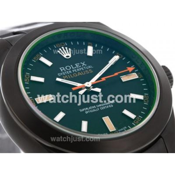 Top Quality Rolex Milgauss Fake Watches With Black Dials For Sale Online