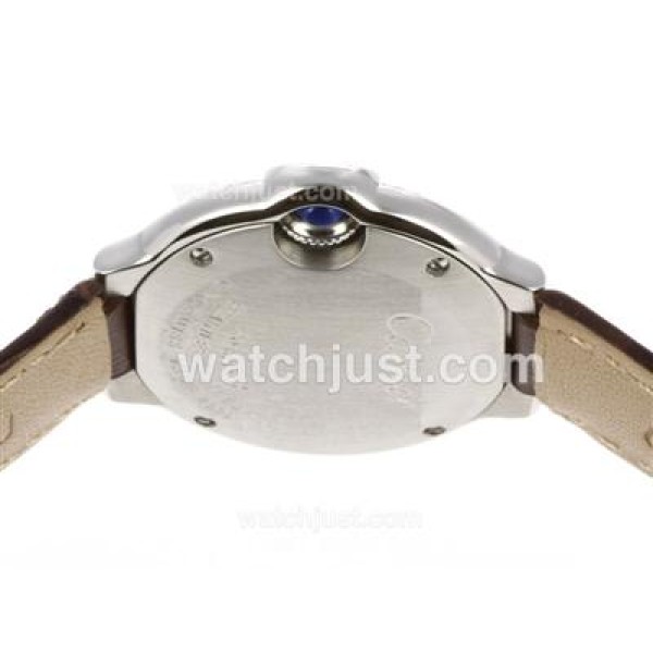 Cartier Ballon bleu de Cartier Swiss ETA Movement Diamond Bezel with White Dial-Lady Size
