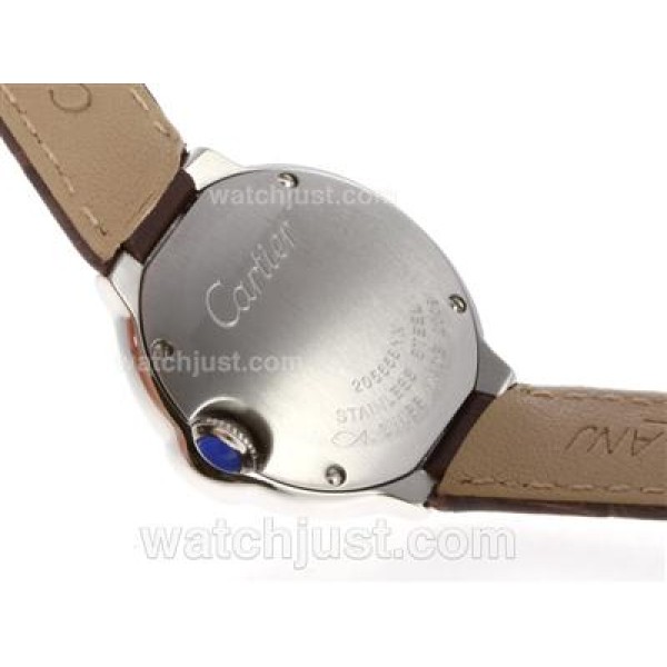 Cartier Ballon bleu de Cartier Swiss ETA Movement Diamond Bezel with White Dial-Lady Size