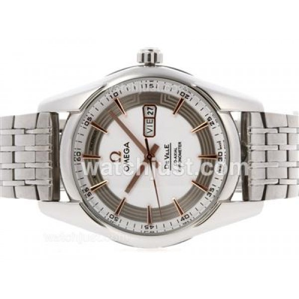 Omega Hour Vision Day-Date Automatic with White Dial S/S