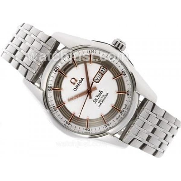 Omega Hour Vision Day-Date Automatic with White Dial S/S