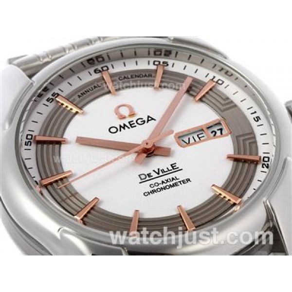 Omega Hour Vision Day-Date Automatic with White Dial S/S