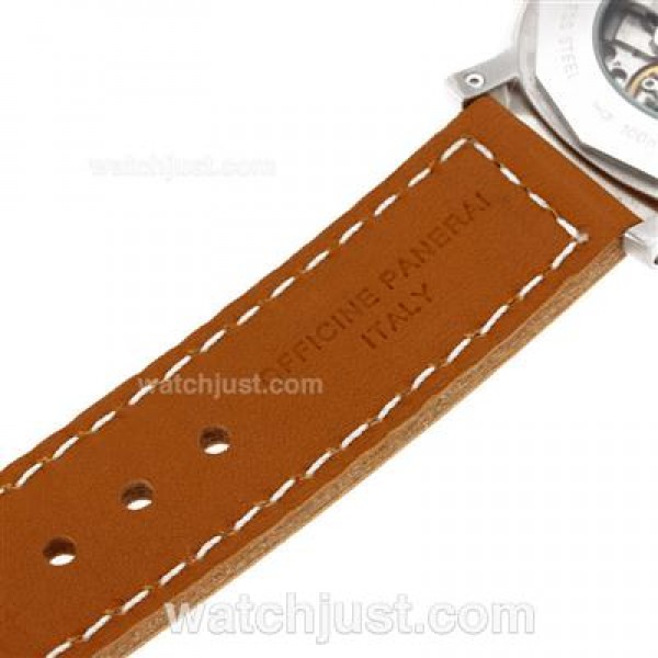Panerai Luminor Submersible Automatic with Black Dial-Leather Strap 47MM