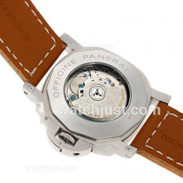 Panerai Luminor Submersible Automatic with Black Dial-Leather Strap 47MM
