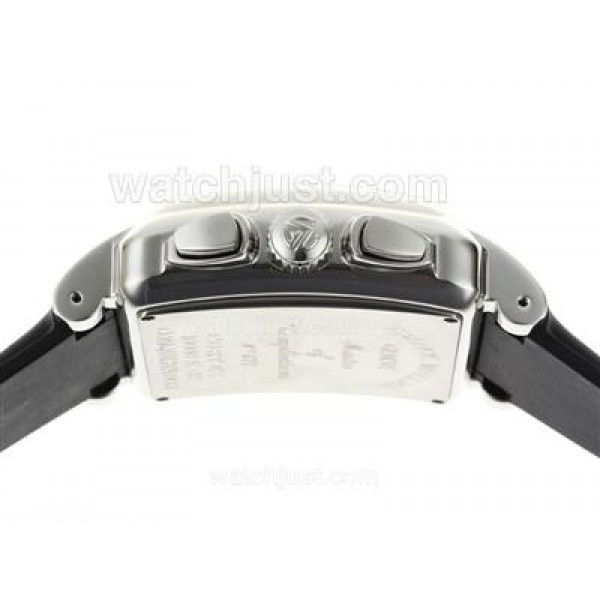 Franck Muller Conquistador Chronograph Swiss Valjoux 7750 Movement with White Dial-Rubber Strap