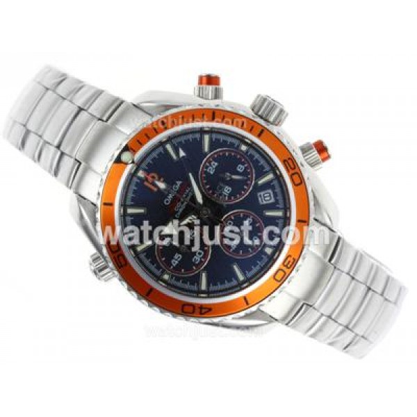 Omega Planet Ocean 007 Quantum Of Solace Edition Working Chronograph with Orange Bezel-Lady Size