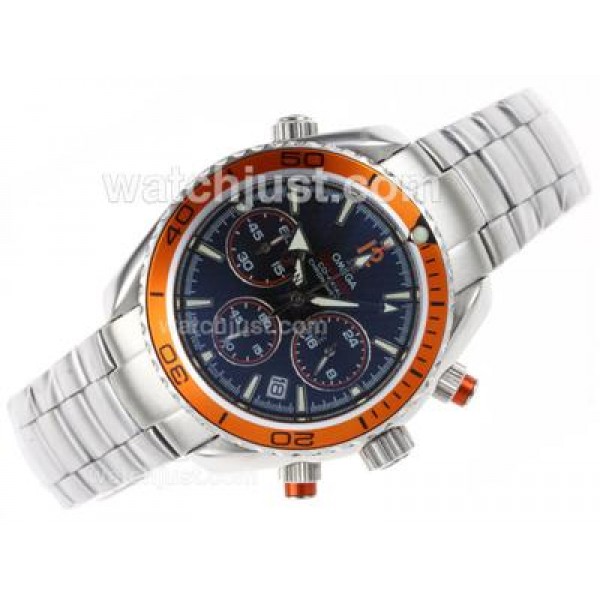 Omega Planet Ocean 007 Quantum Of Solace Edition Working Chronograph with Orange Bezel-Lady Size