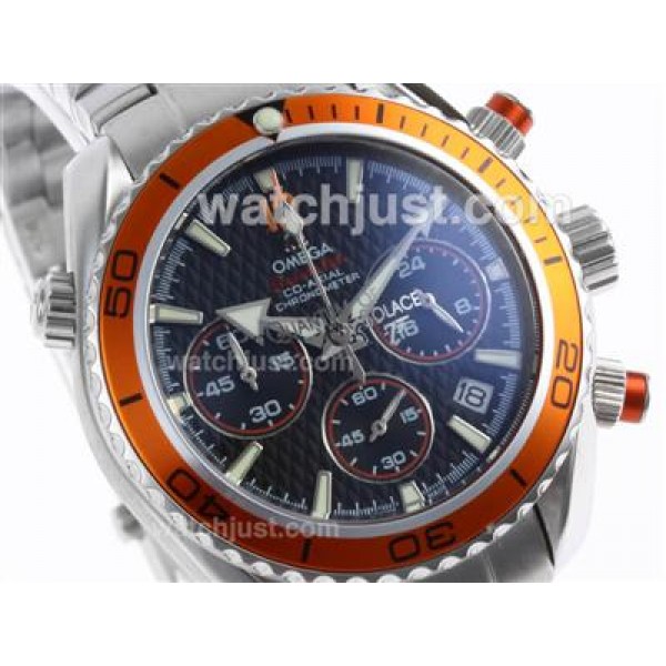 Omega Planet Ocean 007 Quantum Of Solace Edition Working Chronograph with Orange Bezel-Lady Size