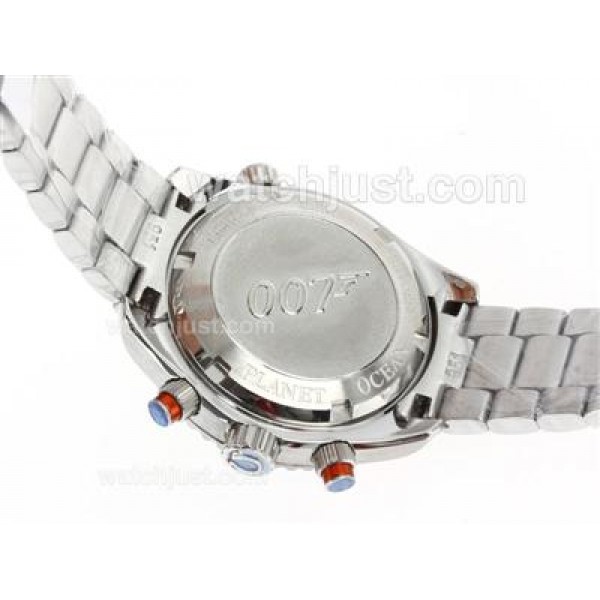 Omega Planet Ocean 007 Quantum Of Solace Edition Working Chronograph with Orange Bezel-Lady Size