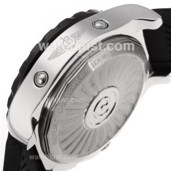 Breitling Emergency Digital Player PVD Bezel with White Dial-Rubber Strap
