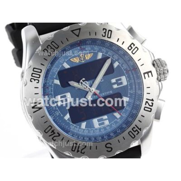 Breitling Emergency Digital Player with Blue Dial-Rubber Strap