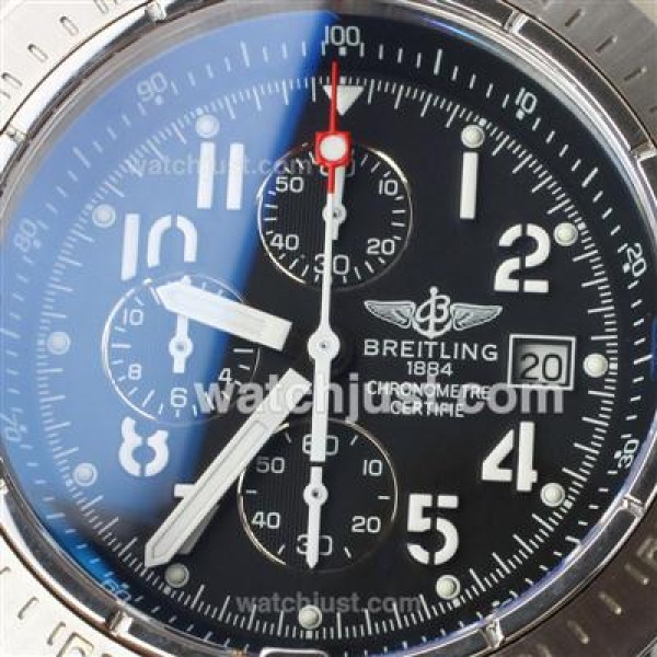 Breitling Skyland Avenger Working Chronograph with Black Dial-Rubber Strap