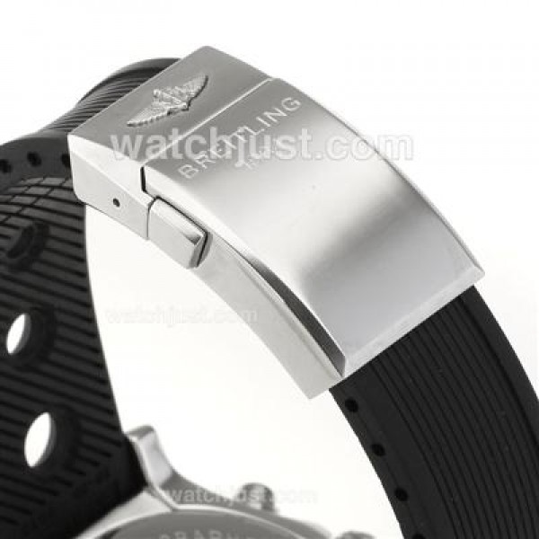 Breitling Skyland Avenger Working Chronograph with Black Dial-Rubber Strap