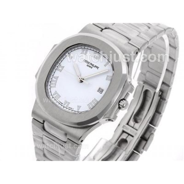 Patek Philippe Nautilus Swiss ETA 2836 Movement with White Dial S/S
