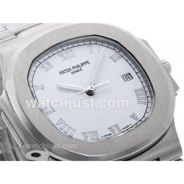 Patek Philippe Nautilus Swiss ETA 2836 Movement with White Dial S/S