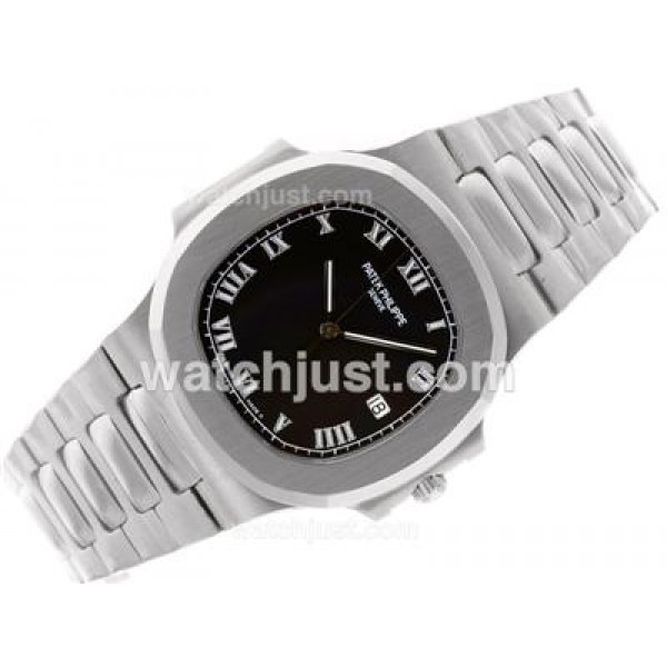Patek Philippe Nautilus Swiss ETA 2836 Movement with Black Dial S/S