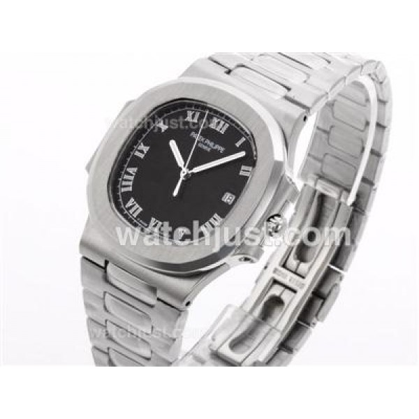 Patek Philippe Nautilus Swiss ETA 2836 Movement with Black Dial S/S