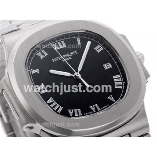 Patek Philippe Nautilus Swiss ETA 2836 Movement with Black Dial S/S