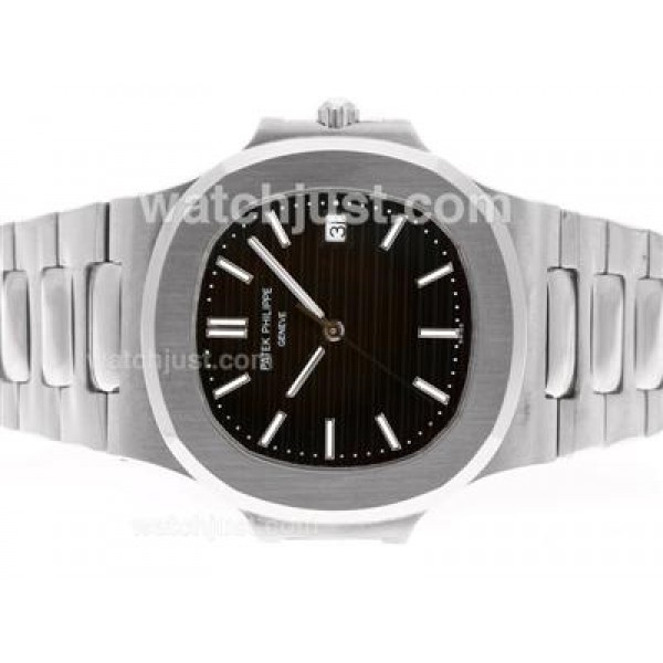 Patek Philippe Nautilus Swiss ETA 2836 Movement with Black Dial S/S