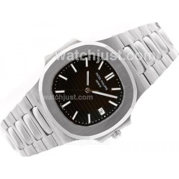 Patek Philippe Nautilus Swiss ETA 2836 Movement with Black Dial S/S