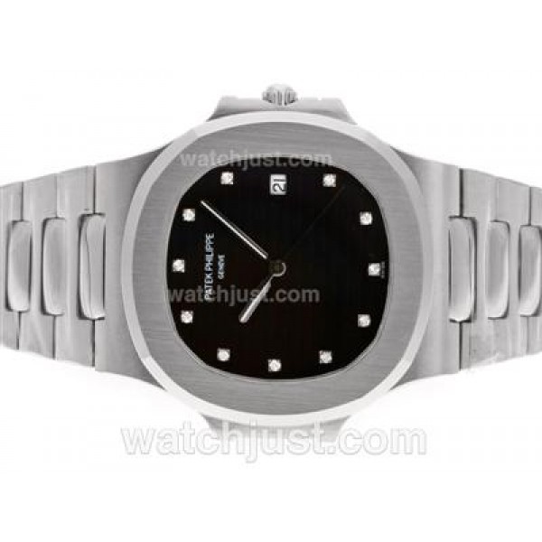 Patek Philippe Nautilus Swiss ETA 2836 Movement with Black Dial S/S