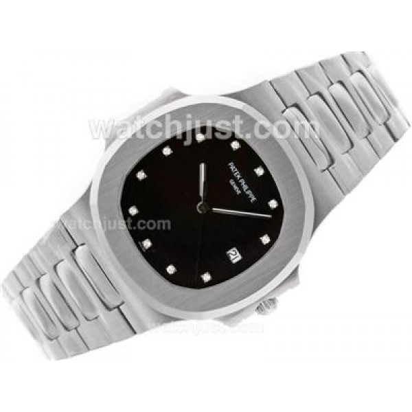 Patek Philippe Nautilus Swiss ETA 2836 Movement with Black Dial S/S