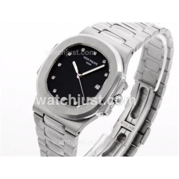 Patek Philippe Nautilus Swiss ETA 2836 Movement with Black Dial S/S