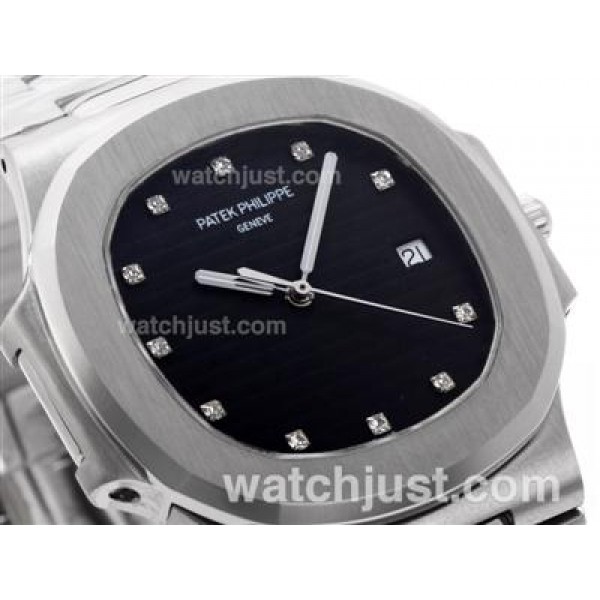 Patek Philippe Nautilus Swiss ETA 2836 Movement with Black Dial S/S