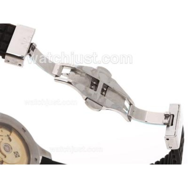 Patek Philippe Nautilus Swiss ETA 2836 Movement with Black Dial Brown Marking-Rubber Strap