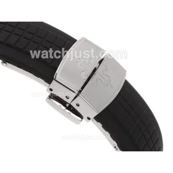 Patek Philippe Nautilus Swiss ETA 2836 Movement with Black Dial Brown Marking-Rubber Strap