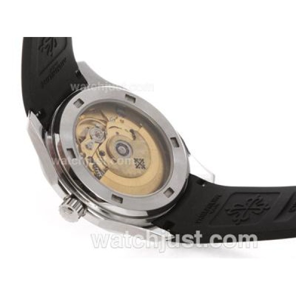 Patek Philippe Nautilus Swiss ETA 2836 Movement with Black Dial Green Marking-Rubber Strap
