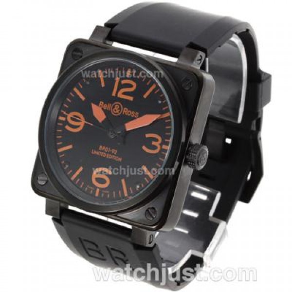Bell & Ross BR 01-92 Automatic PVD Case with Black Dial-Orange Markers 46x46mm