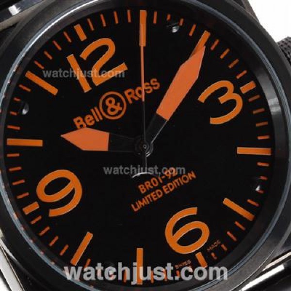 Bell & Ross BR 01-92 Automatic PVD Case with Black Dial-Orange Markers 46x46mm