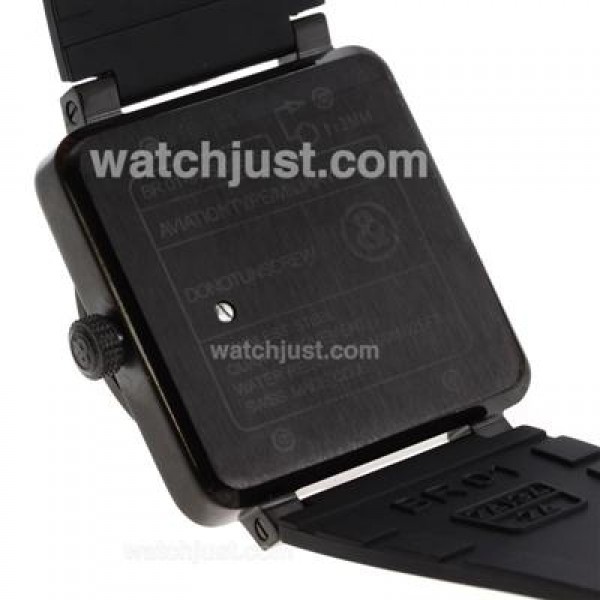 Bell & Ross BR 01-92 Automatic PVD Case with Black Dial-Orange Markers 46x46mm