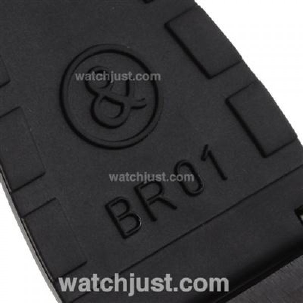 Bell & Ross BR 01-92 Automatic PVD Case with Black Dial-Orange Markers 46x46mm