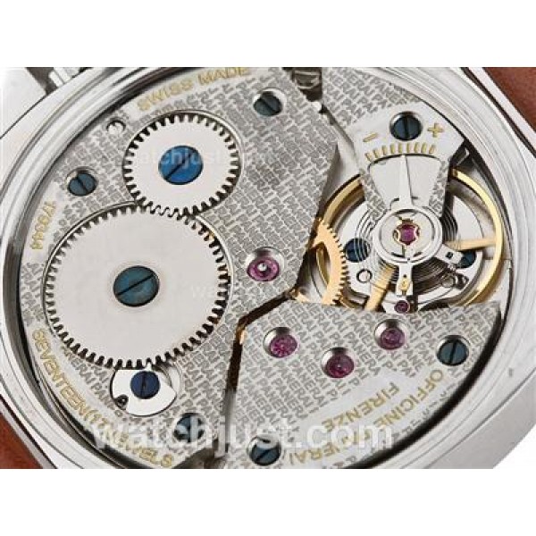 Panerai Luminor Marina OP Logo Swiss ETA Unitas 6497 Movement with Black Dial-Leather Strap