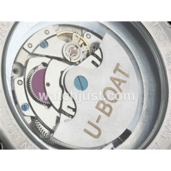 U-Boat Italo Fontana Automatic Black Dial with Gray Markers-Leather Strap