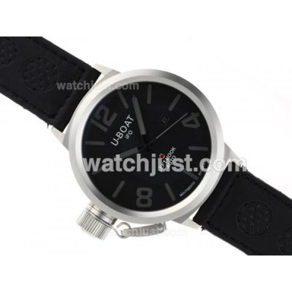U-Boat Italo Fontana Automatic Black Dial with Gray Markers-Leather Strap