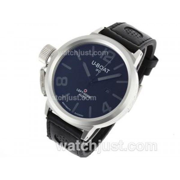 U-Boat Italo Fontana Automatic Black Dial with Gray Markers-Leather Strap