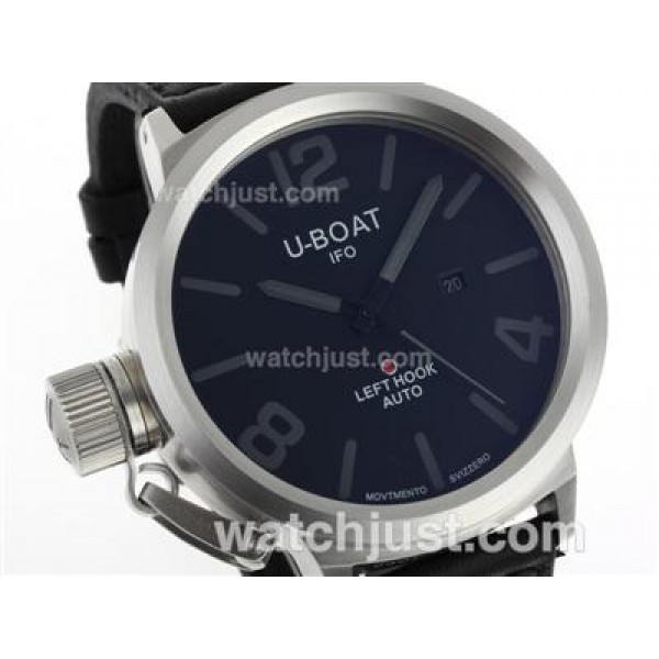 U-Boat Italo Fontana Automatic Black Dial with Gray Markers-Leather Strap